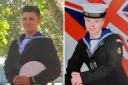 Callum ‘Gilly’ Gilbert, 23, and Daniel ‘Coxy’ Cox, 24, were both based at Royal Naval Air Station Culdrose