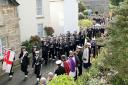 Sailors from RNAS Culdrose march through Madron on Sunday to remember the Battle of Trafalgar and Lord Nelson
