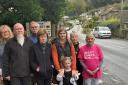 Angry villagers opposed to South West Water\'s plans in Hessenford, Cornwall