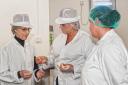 The Duchess Of Gloucester visiting Portreath Bakery last Monday