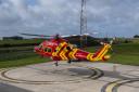 The man was flown to hospital by air ambulance