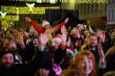 A happy and festive crowd in Truro