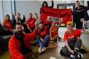ACORN members staged a sit in at the  offices of LiveWest in Camborne