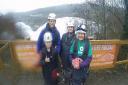 Anne Nicholas took on the zipline for her 80th birthday with son John, daughter Ruth and grandson James,