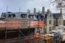 Work being carried out at the Treloyhan Manor in St Ives (Pic: Cornwall Council)