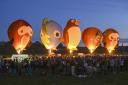 Night glow display at the Dorset ballon festival at Dorchester show ground.  4th May 2024.  Picture Credit: Graham Hunt Photography