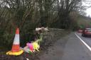 Scene of the crash in perranarworthal which killed two people