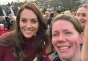 Kate Middleton, the Duchess of Cornwall, was a firm favourite when she visited Falmouth last year and was helping to pose for selfies, such as this one with Sarah Carlyon