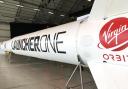 Virgin Orbit's LauncherOne rocket on display at Spaceport Cornwall before the failed launch