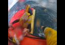 Paul Clifford & Duncan Laisney are rescued by the Jersey RNLI after their plane ditched in the sea