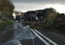 A Culdrose fire engine overturned on the Lizard road in December last year