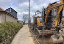 The leading up to where the new homes will be built in Helston