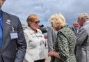 Jeannette Preston meets the Queen in St Ives on Thursday