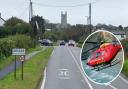 Cornwall Air Ambulance airlifted one person from a collision near Breage on Saturday