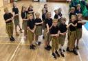 Some of the young performers from Landewednack Primary School