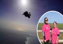 Chloe and Wendy have taken part in the parachute jump to raise money for Brain Tumour Research