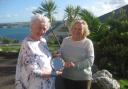 Sally receiving the Freddie Rowe trophy from the present CDA Chair - Soozie Tinn
