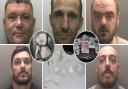 Sentenced (from top left, clockwise) were Simon Mitchell, John Arnaud, Daniel Bridston, Daniel Stanton, Shaun Quinn