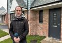 Olly Monk, Cornwall Council's portfolio holder for housing, at the new Trecerus Farm housing scheme