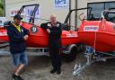 Dave and Neville with the new boats prior to them going in the water