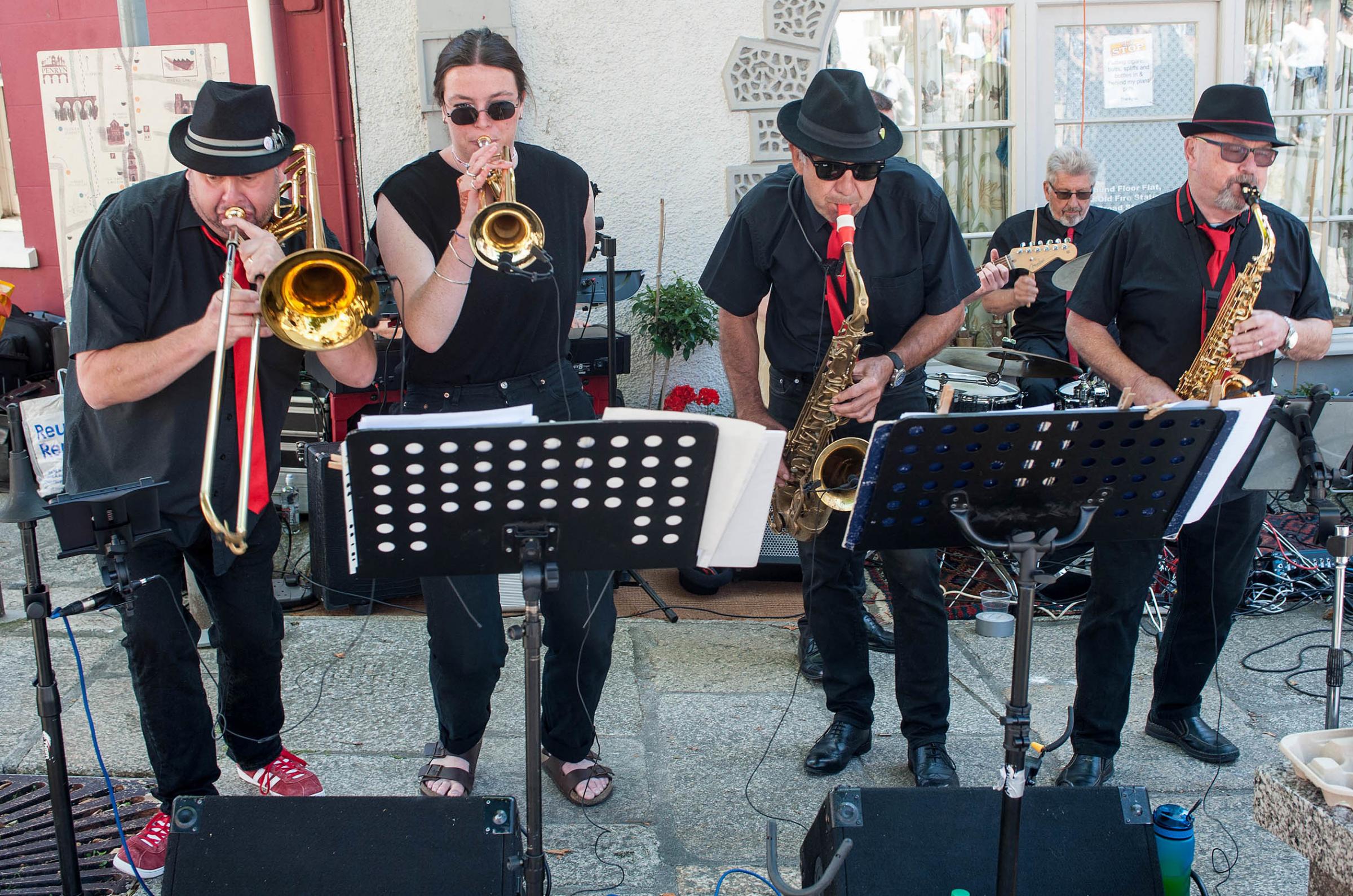 Falmouth Soul Sensation played throughout the day at Fish Cross. Picture by Colin Higgs