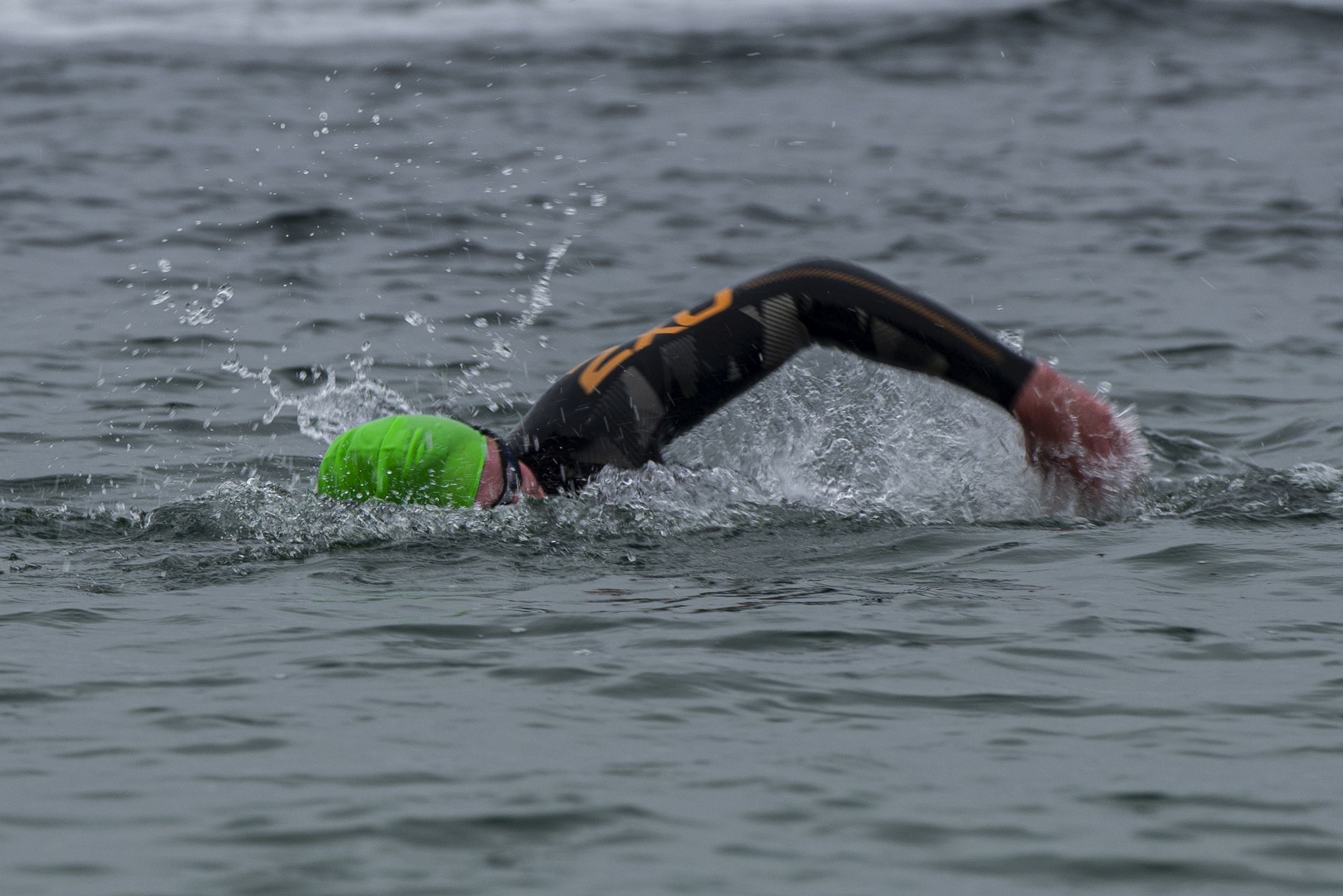 A swimmer slices through the water Picture: RNLI
