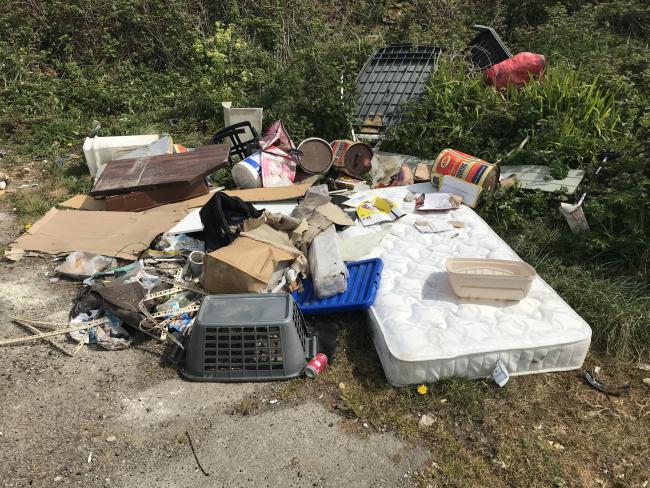 An example of fly-tipping, which people in Cornwall have been fined up to £400 for this year  File image