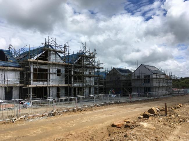 New homes being built as part of the first phase of the West Carclaze Garden Village near St Austell (Image: Richard Whitehouse/LDRS)