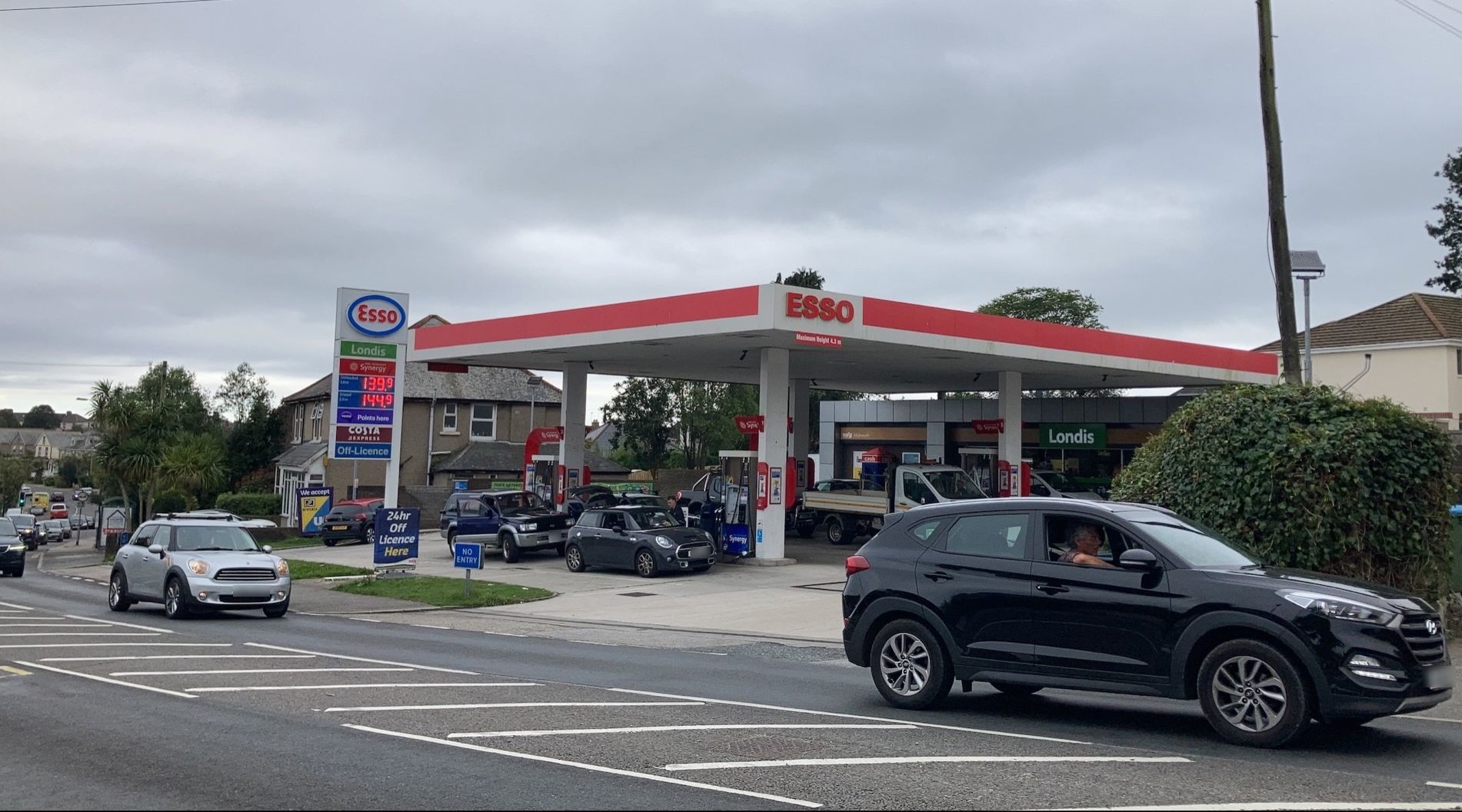Its business as usual at the Falmouth Esso fuel station