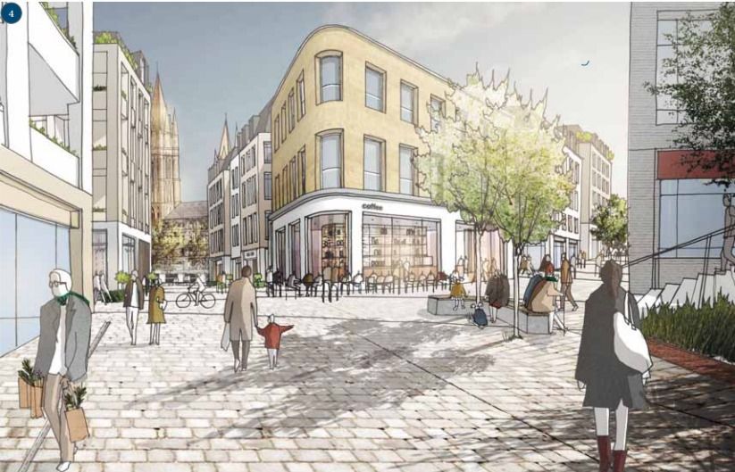 An artist impression of what the Pydar Street development could look like Picture: Cornwall Council