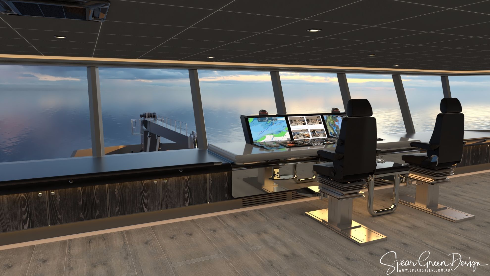 The Wheelhouse on the Scillonian IV Picture: Spear Green Design