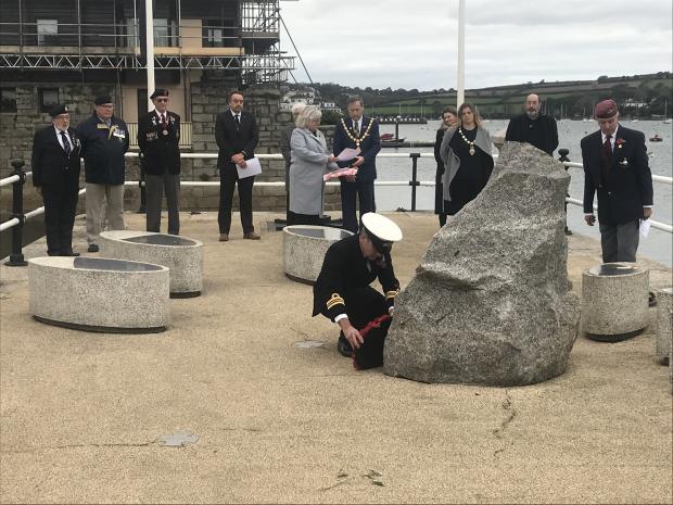Falmouth Packet: In Falmouth, a two minute silence was observed, with residents and town officials meeting at the St Nazaire Memorial on the Prince of Wales Pier