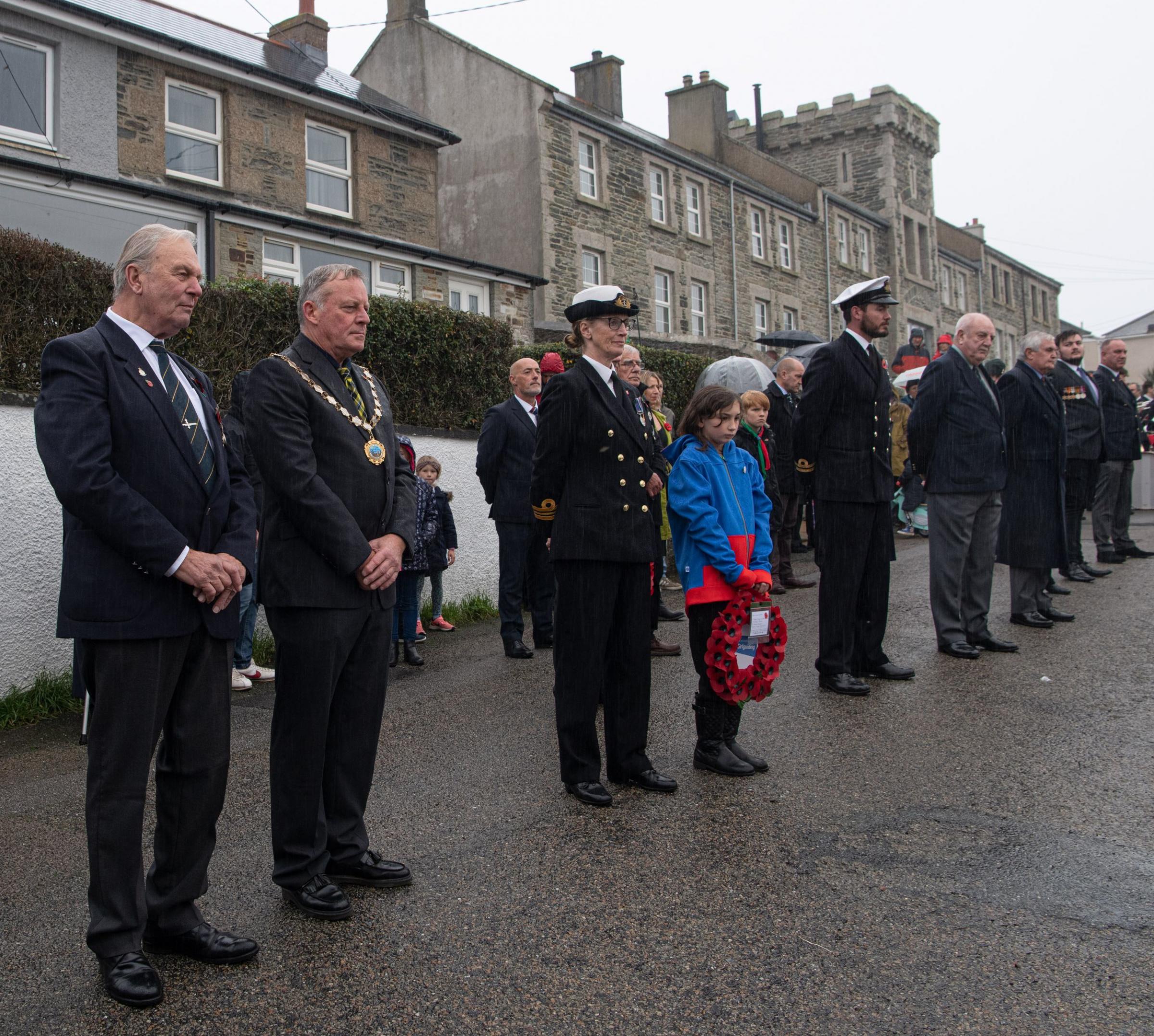 Wreaths were laid on behalf of many organisations in Porthleven Picture: Kathy White