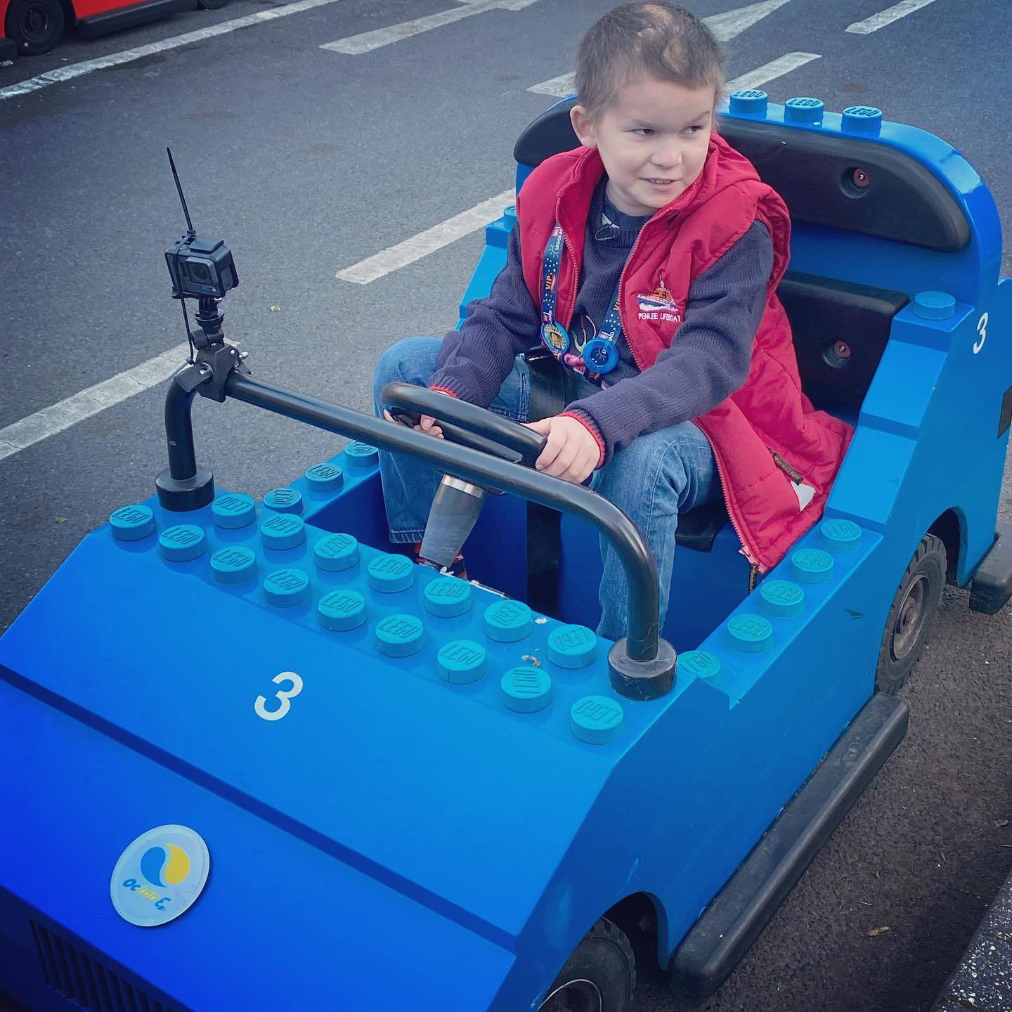 Elliott tries out one of the Legoland go-karts Picture: Samantha Brownfield-Furse