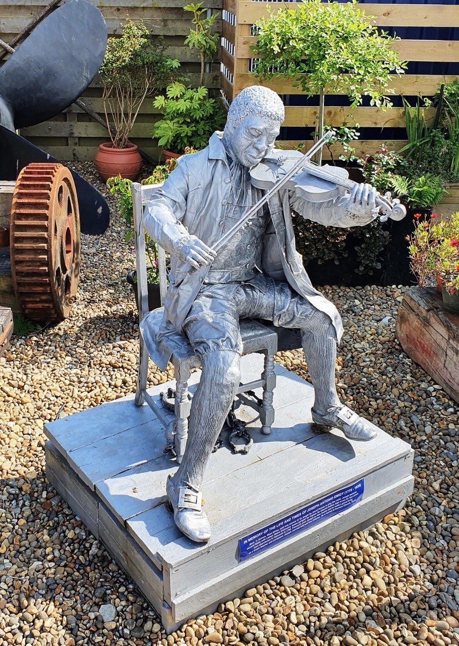 The sculpture of Joseph Emidy receiving the Runner-Up Award for the whole of the South West region