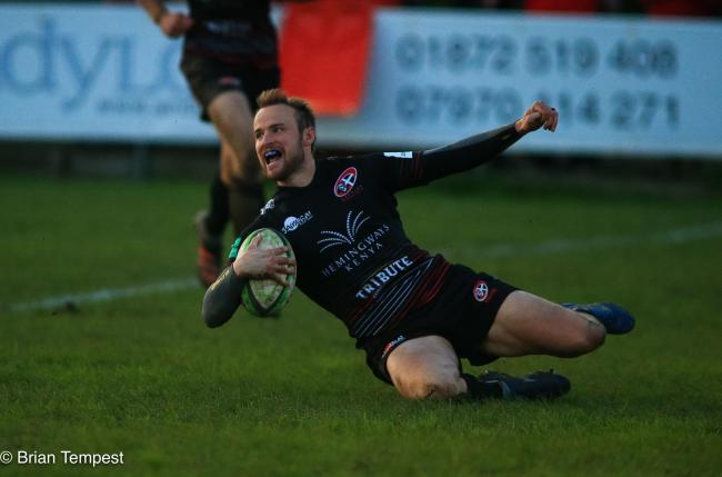 Tom Kessell celebrates scoring for the Pirates Picture: Brian Tempest