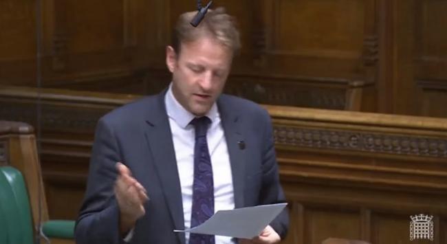 MP Derek Thomas speaking in parliament about the Covid Plan B vote  Picture: Parliament video still
