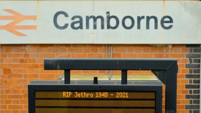 Great Western Railway's tribute to Jethro at Camborone Train Station  Picture: GWR