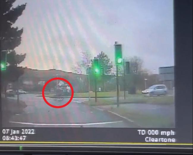 Cyclist in Cornwall caught by police jumping the lights Picture: Devon and Cornwall Police - No Excuses Twitter