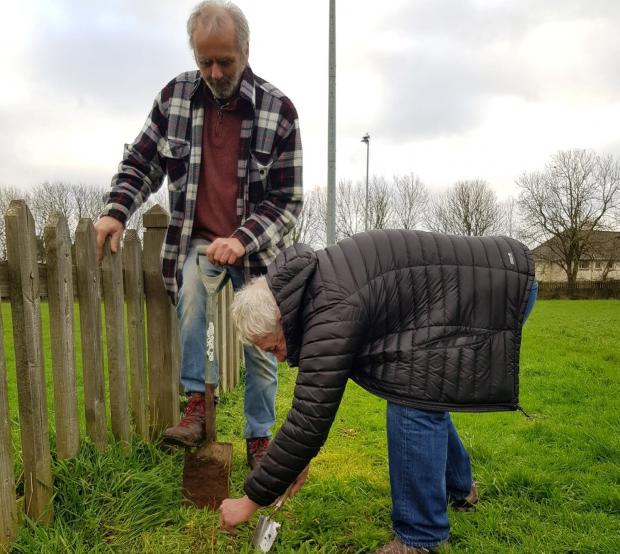 Falmouth Packet: The community worked together to plant a variety of trees Picture: Helston Town Council