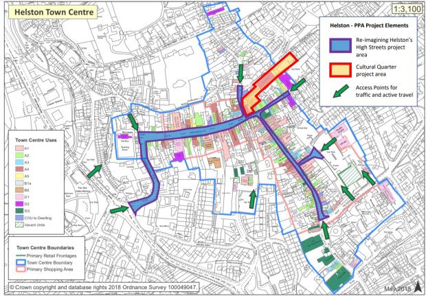 Falmouth Packet: The proposals included a map of the area in which improvements could take place.