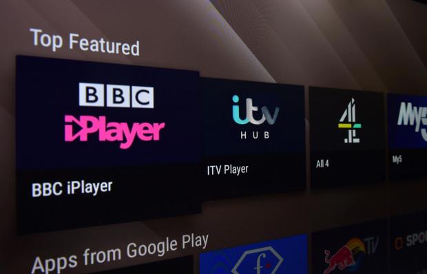Falmouth Packet: BBC iPlayer, ITV Hub, All 4, My 5 streaming apps on Smart TV. Credit: PA