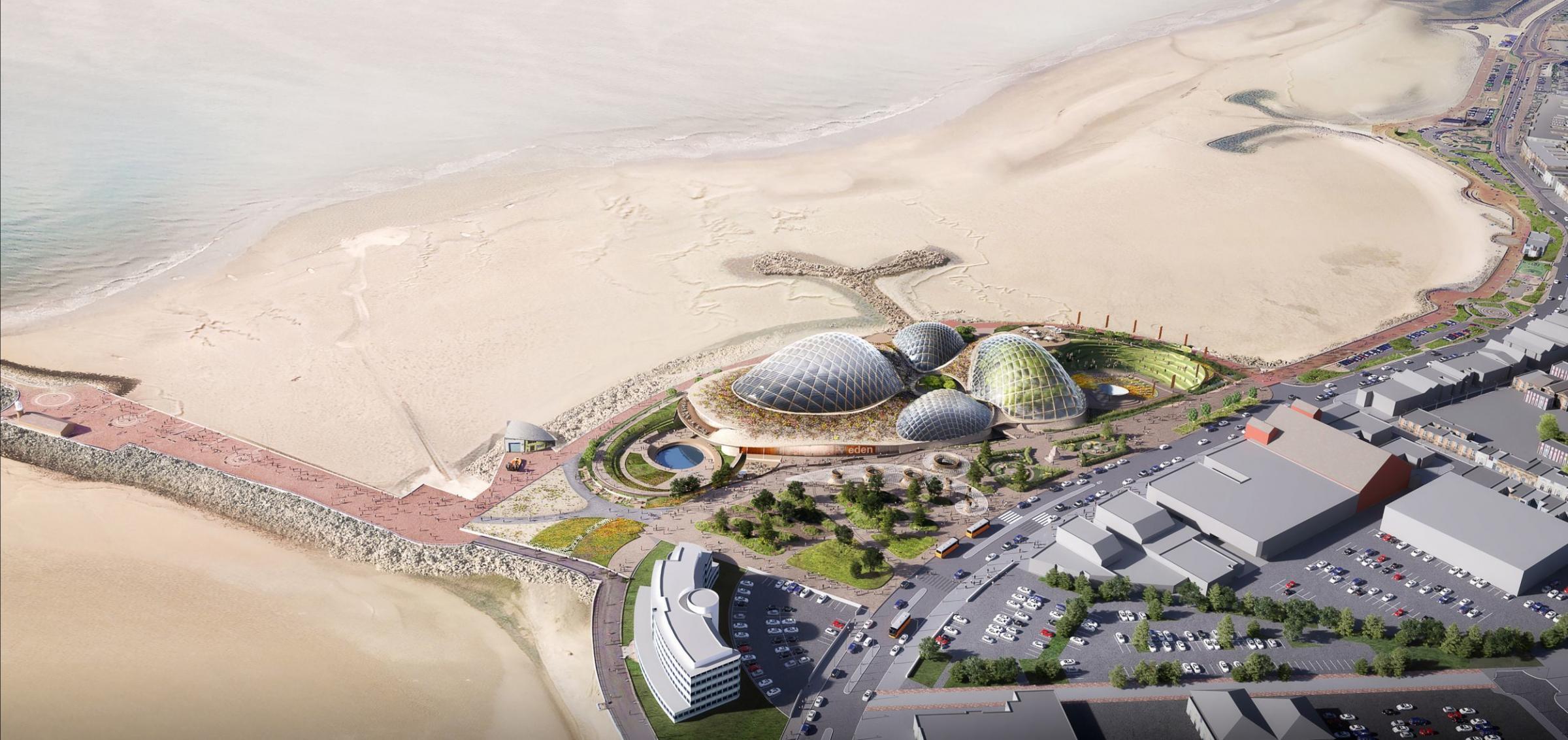 Eden Project North will be set next to the beach in Morecambe