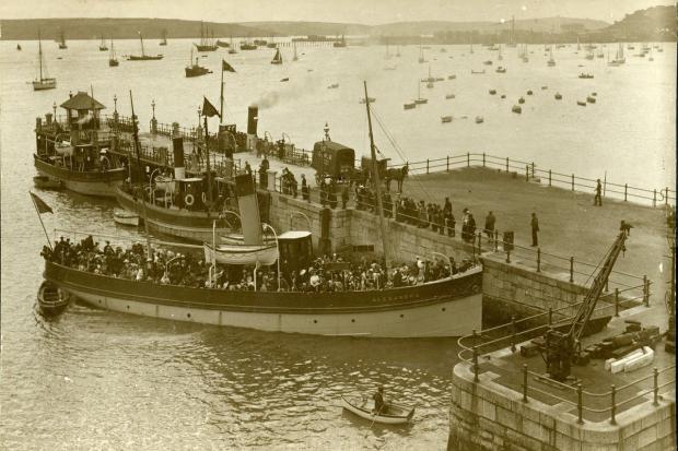 n Prince of Wales pier and Market Strand in the early 1900s