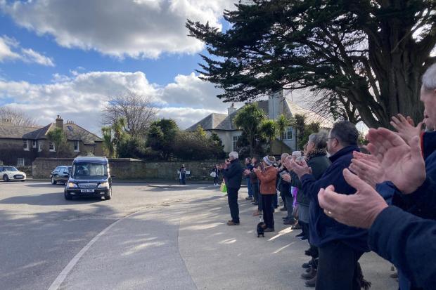 Crowds gathered to applaud the Cornish rugby legend