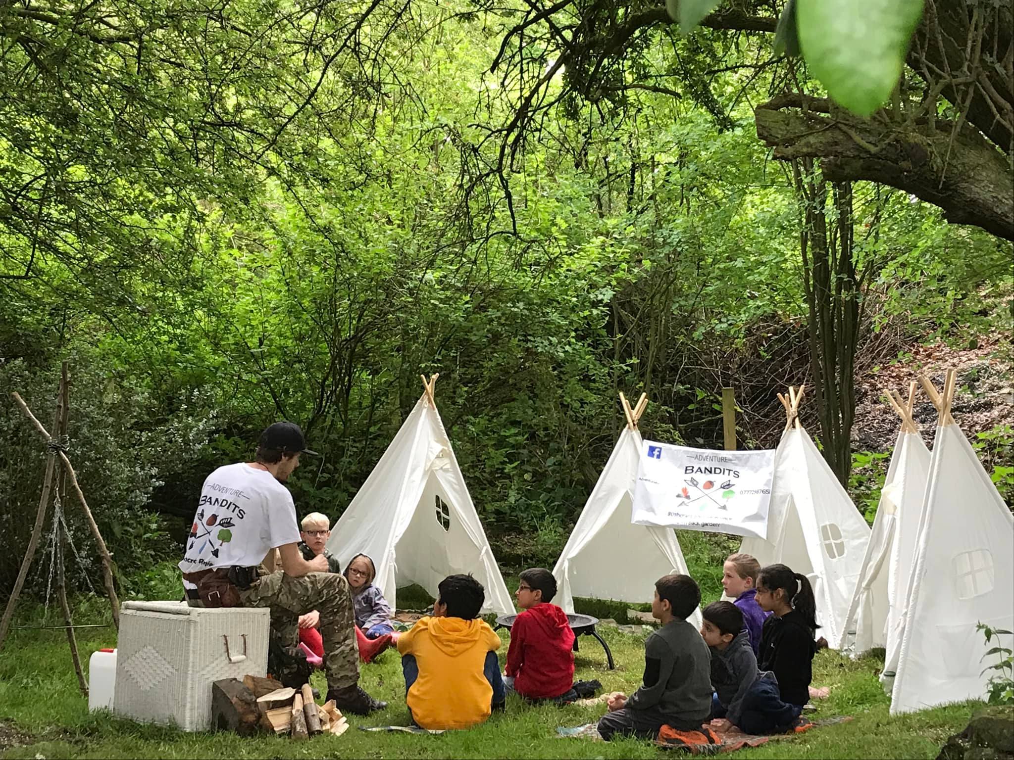 One of Charlies bushcraft parties for children locally Picture: Adventures with Charles Hammerton