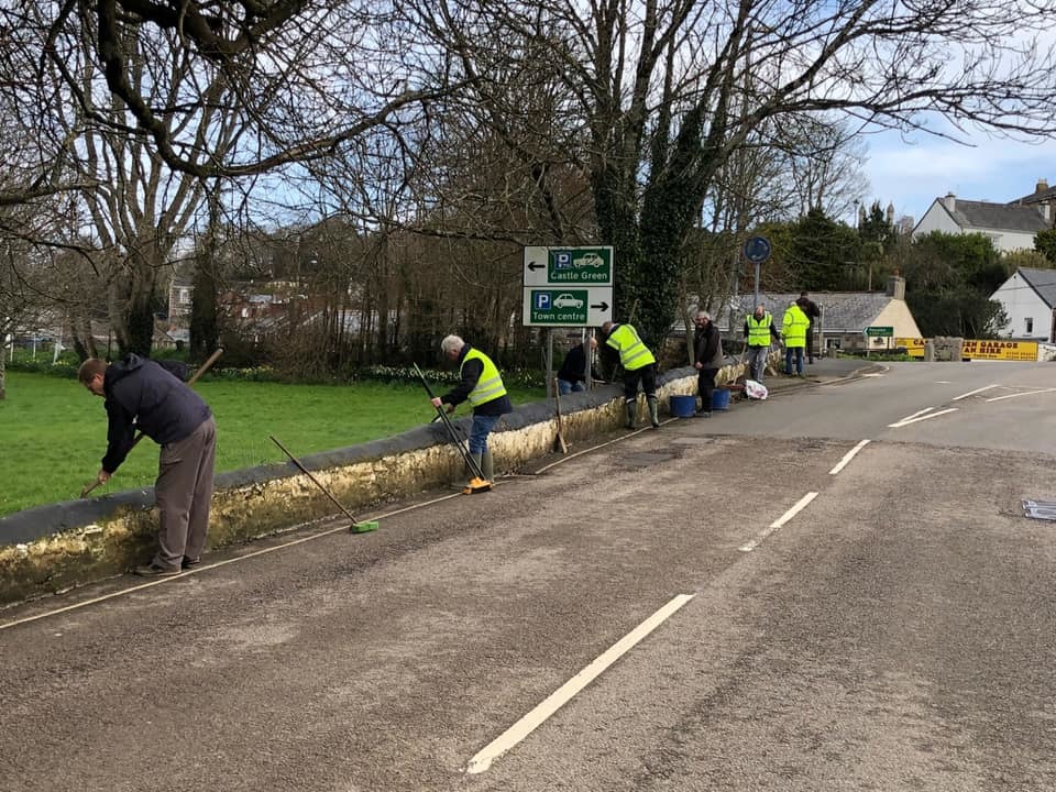 Rotary Club of Helston-Lizard has been busy cleaning the streets of Helston this morning. Picture Rotary Club of Helston-Lizard/Facebook