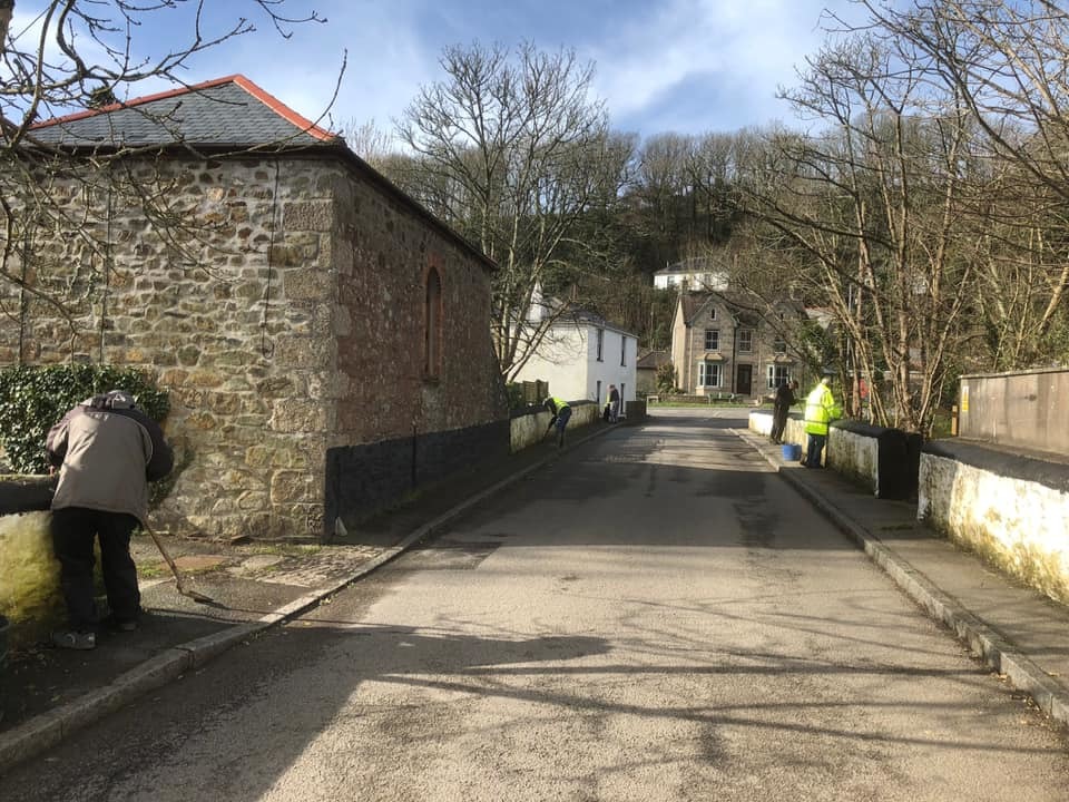 Rotary Club of Helston-Lizard has been busy cleaning the streets of Helston this morning. Picture Rotary Club of Helston-Lizard/Facebook