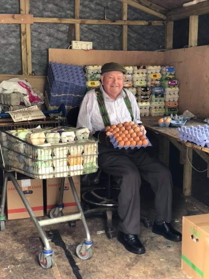 Raymond also sold eggs from his popular stall