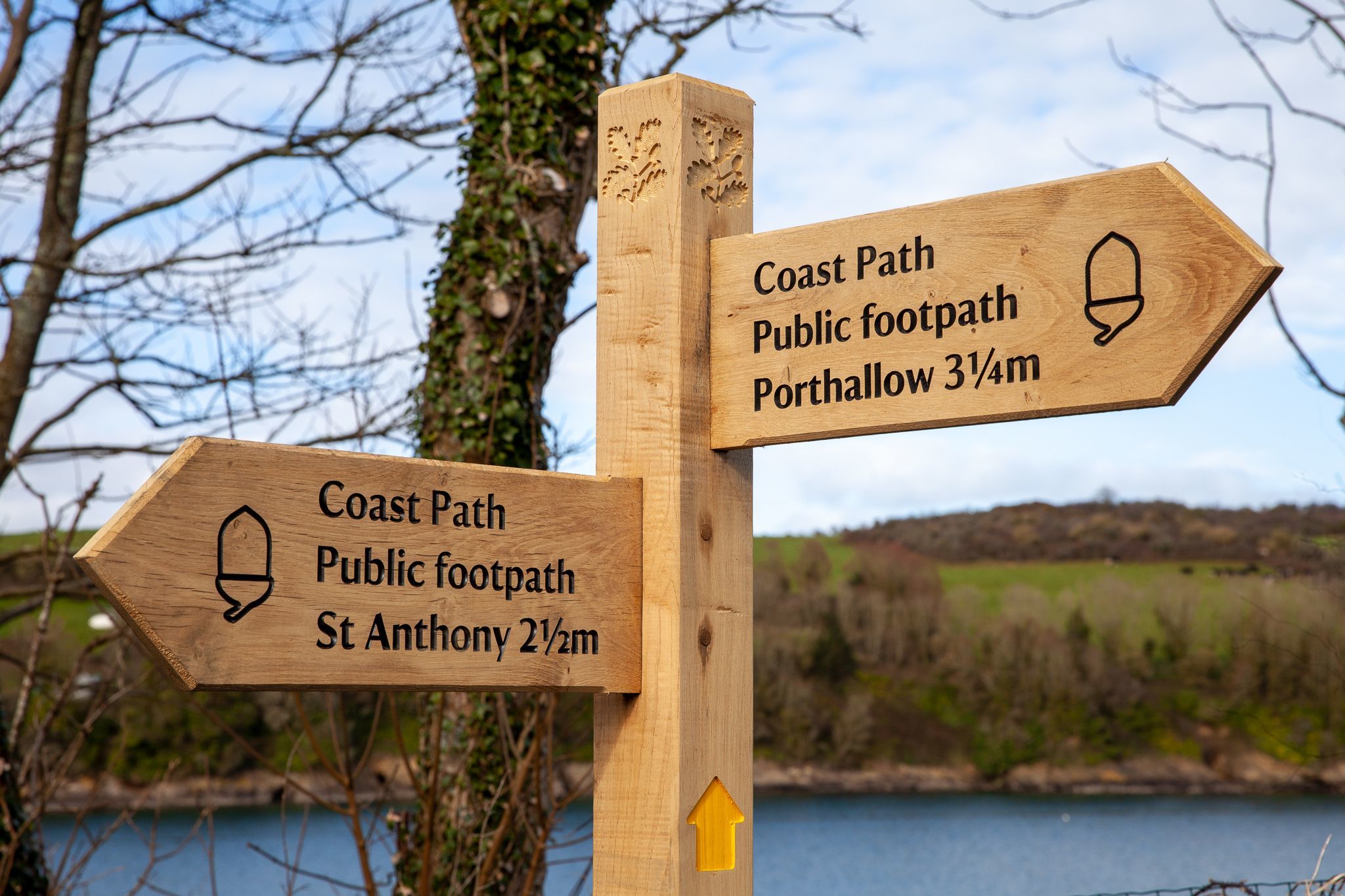 A new way marker at Tregithey Picture: National Trust / Seth Jackson